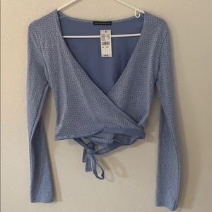 Brandy Melville flowery wrap top